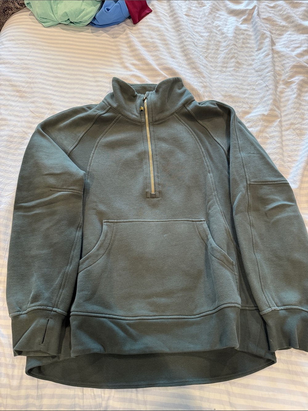 Women’s Lululemon Half-Zip Pullover Sweater - Slate Green